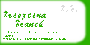 krisztina hranek business card